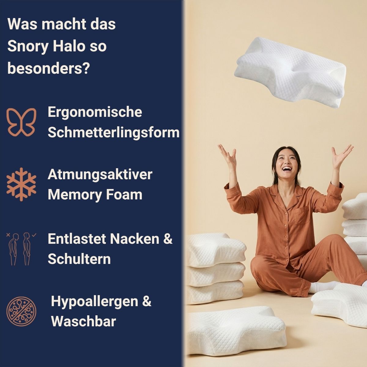 Snory Halo – Ergonomic Sleep Pillow